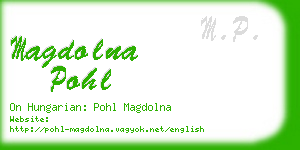 magdolna pohl business card
